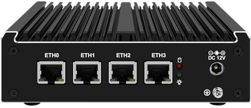 Mrroute MINIPC-G1 Intel J4125 Onboard LPDDR4 8G RAM 128G SSD Micro Pc HD+VGA Dual Display Four Network Ports 2*USB Mini PC for Office Work and Home Entertainment with Win10(LPDDR4 8G+SSD 128G)