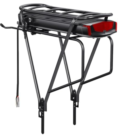 36 V 15 Ah elcykelbatteri 250 W 350 W 550 W Pannier Rack E-bike batteri med Pannier Rack för 24/26/28 tum V-broms bakhjul Mifa, Aldi, Prophete, Rex