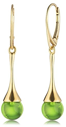 Amber by Mazukna Natürlicher Baltischer Bernstein Anhänger für Damen | Tropfenförmige facettierte Halskette mit vergoldeter Sterling Silber Kette, leichtes 46 cm Schmuckgeschenk für den Alltag