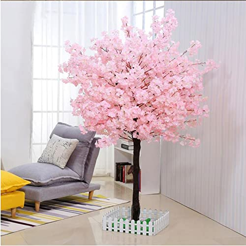 Künstlicher Kirschblütenbaum, weinender Kirschbaum, künstliche Kirschblüten-Kunstpflanzen, Blütenbaum, Sakura-Baum, japanischer Kirschblütenbaum, künstlicher Baum für den Innenbereich, 1 x 0,6 m