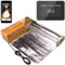 Electric Under Laminate/Wood Foil Underfloor Heating Mat Kit (Including iStat Thermostat - Wifi Enabled) (Black, 15m²)