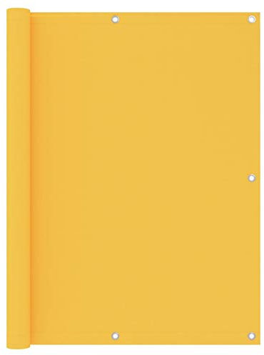 LAPOOH Balkon-Sichtschutz Gelb 120x500 cm Oxford-Gewebe, Balkonsichtschutz, Windschutz Balkon, Windschutz Terrasse, Balkonverkleidung, Sichtschutz Garten - 135030
