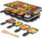 Raclette Grill Tischgrill Indoor Grill Koreanischer BBQ Grill 2 in 1 Elektrische Grillplatte Antihaft mit 8 Raclette Pfännchen und Holzspatel Ideal für Familie und Party Spaß 1300W