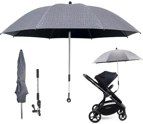 DAJASD Parasol universel pour poussette - Protection UV UPF50+ - 82 cm - Parasol de poussette universel - Protection solaire pour poussette