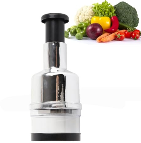 Majatou Coupe-oignons, presse-oignons, en acier inoxydable, pour la maison, la cuisine, le restaurant, la maison, le ménage, argent