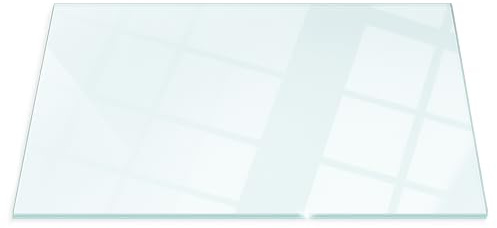 Hartglas Bodenplatte Glasplatte für Kamin 140x70 cm - Rechteckig Funkenschutzplatte aus Glas für Kaminöfen Transparent Glasplatte für Öfen Vorlegeplatte