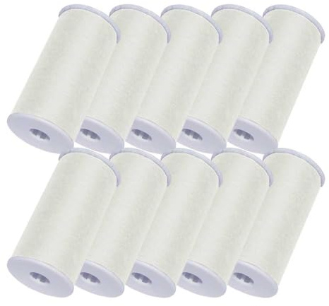Schneidereibedarf Werner Nähgarn Polyester 200m-Rolle 10er Set, Stärke 100, Polyester, geeignet für alle Stoffe, Baumwolle, Polyester, Mischgewebe, für gängige Nähmaschinen (wollweiß (719))