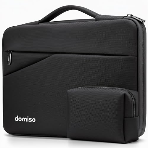 DOMISO Funda para Portatil Ordenador 14 Pulgadas,Mac Book Air 15 M4 M3 M2 2025/MacBook Pro,Protección Bolsa para 14-15 Pulgadas Lenovo,HP,ASUS,DELL Chromebook,Laptop PC Case Sleeve,Negro