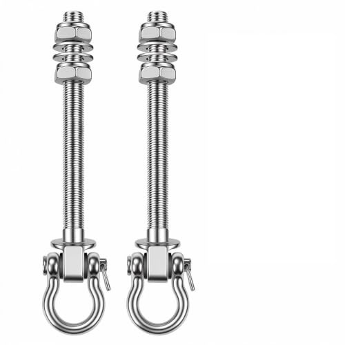 Gtwinsone 2 Pezzi Gancio da Soffitto Heavy Duty capacità 680kg Gancio per Altalena in Acciaio Inossidabile 304 Gancio a Vite di Fissaggio per Amaca Sedia Sospesa e Sacco da Boxe per Parco Giochi