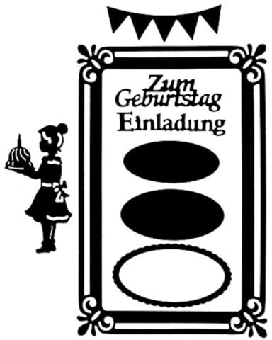 Ideen mit Herz Stanzschablonen, Geburtstag, 7 Stück, passend für gängige Stanzmaschinen | Schablone zum Gestalten von Grußkarten | Geburtstagskarten, Geburtstagseinladung, Geburtstag