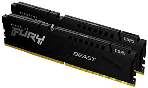 Kingston FURY Beast Schwarz DDR5 32GB (2x16GB) 6000MT/s DDR5 CL36 DIMM Desktop Gaming Speicher Kit mit 2 - KF560C36BBEK2-32