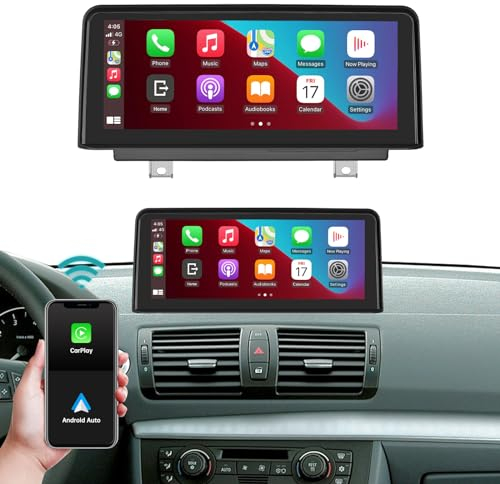 Ninetom 10,25 Zoll Autoradio-Touchscreen für 2004–2008 BMW 1er E81/E82/E87/E88 mit CCC-System, unterstützt Apple CarPlay/Android Auto/Mirrorlink/Navigation, Upgrade der Auto-Stereoanlage