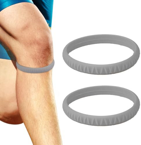 EIHI 2 Pezzi Tutore Ginocchio In Silicone, Ginocchiera Sportiva, Fascia Ginocchio, Fascia Elastica Ginocchio, Fascia Ginocchio Ortopedica, Tutore per Ginocchio