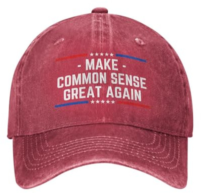 FWJZDSP Casquette de Baseball Ajustable et délavée Make Common Sense Great Again