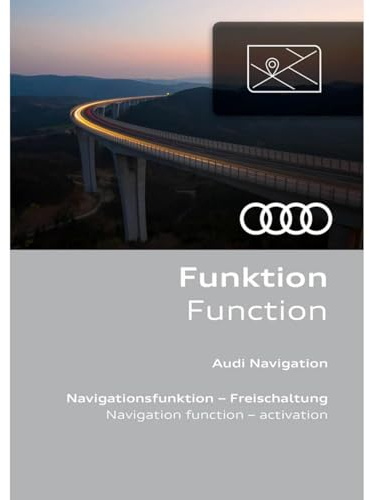 Audi Navigationssystem-Freischaltung, Nachrüstung für Fahrzeuge mit Navigationsvorbereitung, DVD-Hülle mit Aktivierungsdokument