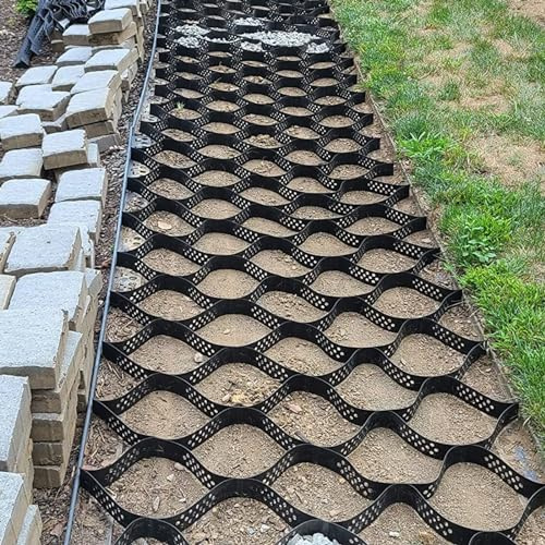 Pavés de gravier de 5 cm de haut en géo-résine pour allée de jardin, abri de jardin, solutions d'allée paysagère