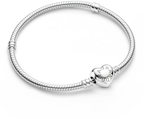 FEITENGU Charms Anhänger Silber 925 Armband Herz,Bettelarmband Schmuck,Schlangenkette Fake ME Moments Serie Bracelet,Geburtstag Jahrestag Geschenke für Frauen,21CM