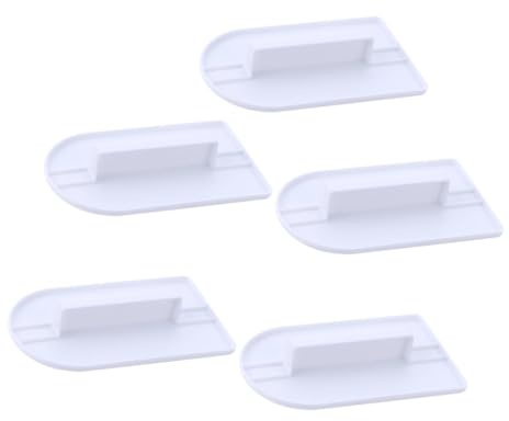 MALUGOGO Juego de 5 piezas de fondant de plástico blanco para hornear y uso en la cocina, raspador de pasteles para dar forma y alisar fondant enrollado, herramienta de pastelería para decoración de