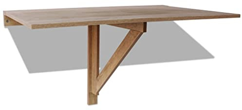 vidaXL Mesa de Pared Plegable Roble Plegable Mesa de Ordenador Cocina Oficina