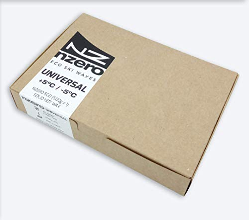N-ZERO Wachsblock, 500 g, natürliches Wachs für Ski und Snowboards, universell, für alle Schneearten