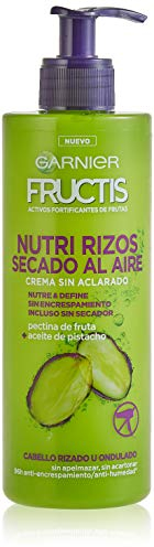 GARNIER Fructis - Nutri Rizos Secado al Aire Crema Sin Aclarado para Pelo Rizado u Ondulado - 400 ml