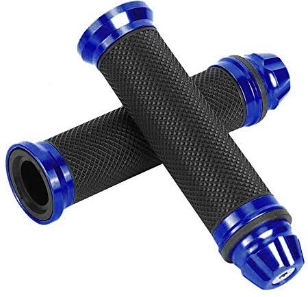 Motorrad Lenkergriffe Griff, Fydun 22mm 1 Paar Motorrad CNC Aluminium Anti Rutsch Gummigriffe für 7/8 Lenker Fahrrad