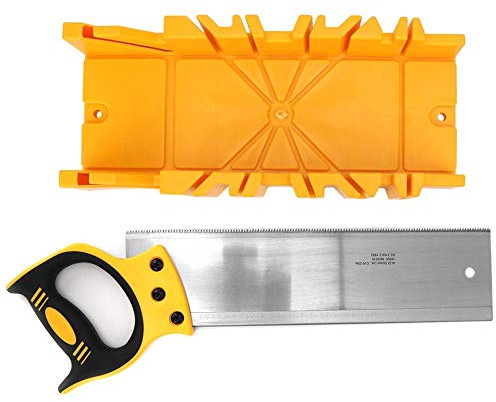 Gehrungslade Kunststoff, 29.2 cm, mit 46 cm Rückensäge, 22.5°/45°/90° Schnittwinkel, für holzbearbeitung DIY, dekoration, handwerkskunst