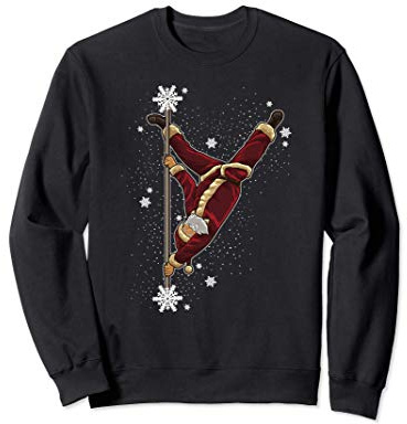 Babbo Natale di Pole Dance - Palo fitness durante il Natale Felpa