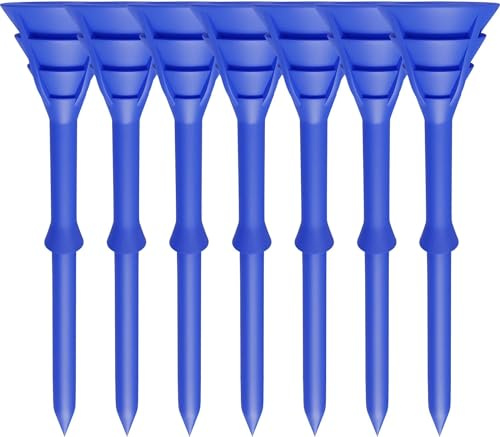 LOVMEAD Golf Tees 83mm Langlebigem Kunststoff 50/100 Stück, Golftees Kunststoff Lang Orange Weiß Blau Schwarz Grün, Professional Unzerbrechliche Golf Tees Plastik