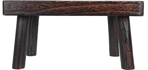 Angoily Holz Blumenständer Hocker Praktischer Pflanztisch Aus Massivholz Für Zimmerpflanzen Balkon Garten Stabiler Blumentopfhalter Feuerbrandfarbe