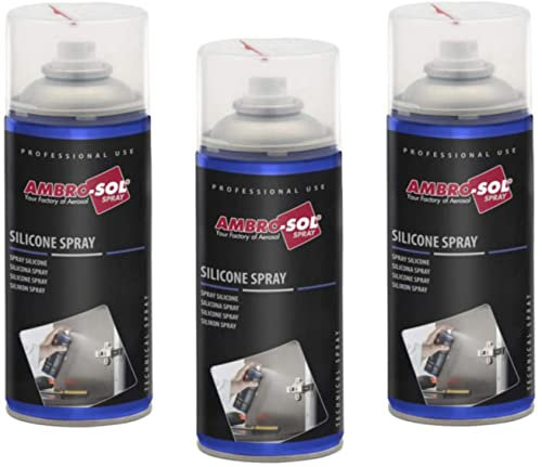 3 bombolette da 400ml Olio Lubrificante al silicone spray anti frizione olio serrature anticorrosione plastiche