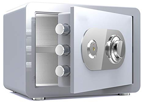 30 cm Safe,Geldsafe,Metall-Zahlenschloss-Safes für Zuhause mit Schlüsselaufbewahrungsbox für Zuhause,Wandaufhängung,fester,verdeckter Safe,Schranktresore (Farbe: Weiß)