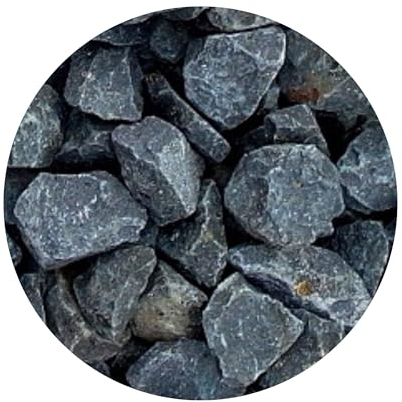 Best For Garden Basaltsplitt 80-150 mm - Ziersplitt aus schwarzem Basalt, vielseitig verwendbar in Garten, Hof & Wegen, gewaschen & naturbelassen, Deko- und Teichkies (1000)
