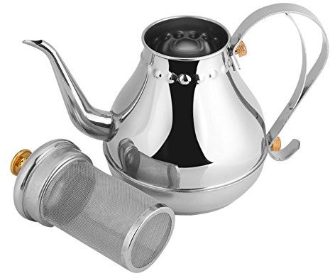 Théière Marocaine Induction,Bouilloire À Col De Cygne En Acier Inoxydable,1,2 L,Pour Café,Filtre À Thé,Pot D'Intérieur