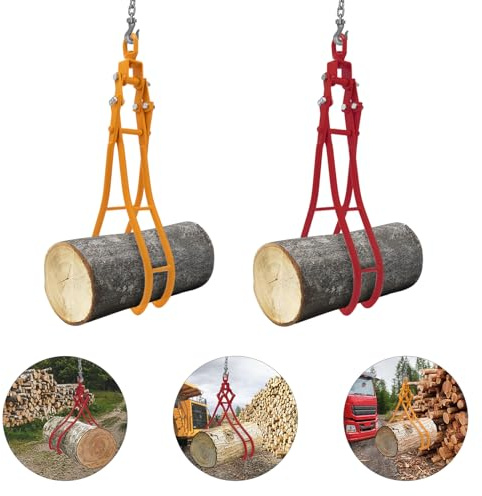 EEYBLAEEY Timber Lifting Tong, Eagle Claws Design Log Lifting Tongs, Timberjack Log Log Grapple for Logging Tongs, Timber Lifting Tongs Skidding for Truck, Tractor and Skidder(36inch 4 Claw)