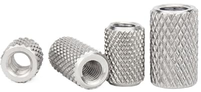 2/5 Stück runde gerändelte Überwurfmutter M3 M4 M5 M6 M8 M10-M16 lange Verlängerungsmuttern aus Edelstahl mit Daumen (Size : D16xM10x10 (5pcs))