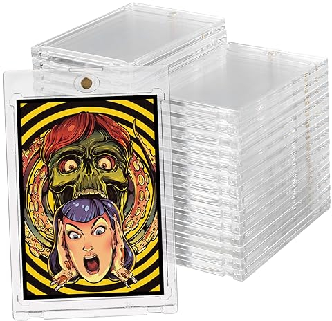 FOYTOKI 30stücke Magnetische Kartenhalter Für Trading Cards Transparente Schutzboxen Mit Sicherheitsverschluss Für Sammelkarten Und Spielkarten Robuste Kunststoffhüllen Mit