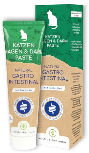 Pasta Gastrointestinale per Gatti – Con Probiotici e Corteccia di Olmo per la Flora Intestinale – Supporta Digestione e Stomaco – Snack Delicato 100g