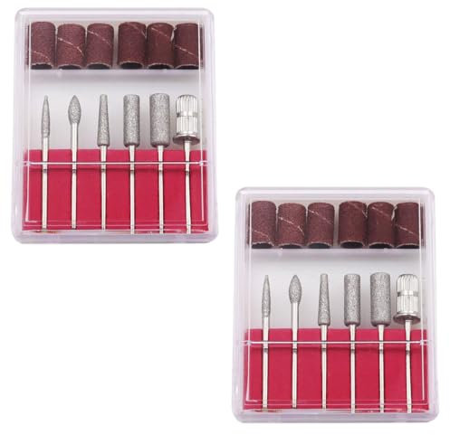 VAEIORP 12 pcs Punte Fresa Unghie Manicure Kit di Trapano per Unghie per Rimozione Gel Manicure Pedicure Uso Domestico