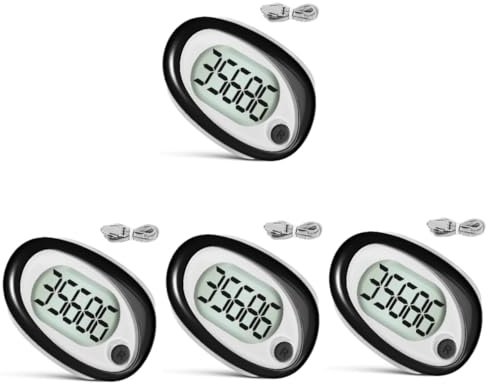Milisten 4stücke Pedometer Mit Clip Tragbarer Schrittzähler Für Outdoor-aktivitäten Präziser Und Wiederverwendbarer Gehzähler Mit Lanyard Kompakt Und Leicht Für Einfachen Transport