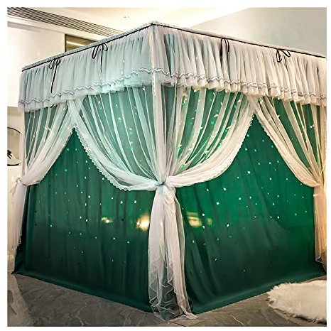 CASEGO Betthimmel, Betthimmel für 2 m Betten, kreativer Bettvorhang und Betthimmel mit Licht und Schatten, staubdicht, gegen Mücken (Vert 2x2.2x2m)