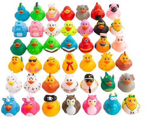 Canards en Caoutchouc en Vrac – Lot de 25 Canards en Caoutchouc Multicolores pour Le Bain, Accessoires De Fête Prénatale : Cadeaux De Fête, Cadeaux d'anniversaire, Heure du Bain, Lot Mixte