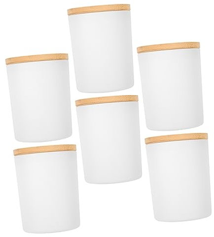 DIYEAH 6juegos Tarros Para Velas Latas De Vidrio Para Velas Contenedor Vacío Para