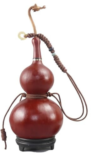 TuTaTiMANG Weinkürbis Mit Quastenseil, 500 Ml Wasserflasche Aus Getrockneter Melone Für Den Außenbereich, Tragbarer Wasserkocher, Geeignet Für Das Tägliche Trinken Und Als Dekoration Für Das Zuhause