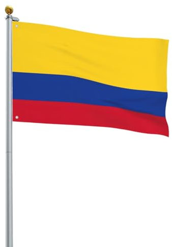 Drapeau de la Colombie - Drapeau de jardin décoratif sur une face - Pour extérieur - Pour la décoration de pelouse