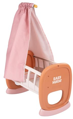 Smoby - Baby Nurse - Vagga - För barn upp till 42 cm - Barnsäng med tygmatta - Återvunnet material - Från 18 månader - Tillverkad i Frankrike