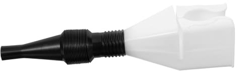 OSOLADY Embudo para Aceite de Motocicleta de Plástico Blanco Flexible y Resistente, Duradero y Fácil de Usar para Cambios de Aceite y Llenado de Líquidos
