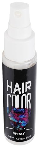 Yinhing White Temporary Hair Spray, Vibrant Coverage, Fast Drying 30ml Bottle, Lasts Days, Men Women, Events, Washable