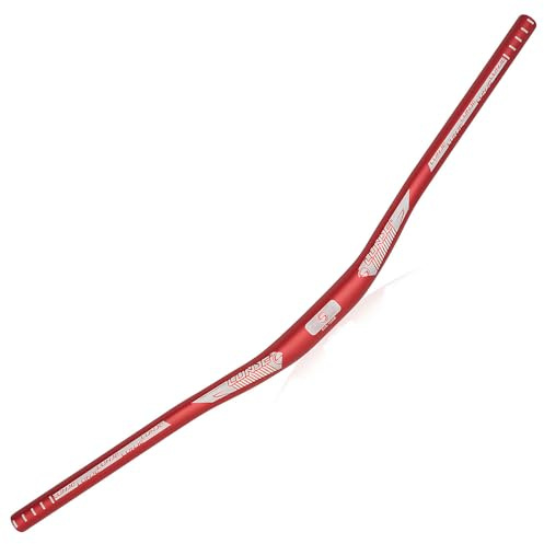 Manillar de bicicleta de montaña de 31,8 mm, manillar elevador de bicicleta de aleación de aluminio, 720 mm/780 mm, barra de bicicleta MTB extra larga (rojo, 780 mm)
