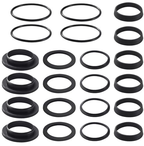 Lyeteung 22 Stücke 5 Größen Abflussrohrdichtungsring, Dichtungs für Siphon Silikondichtung, Dichtung Waschbecken Ablauf,für Abflussrohr, Waschbecken, Geruchsverschluss, Siphon